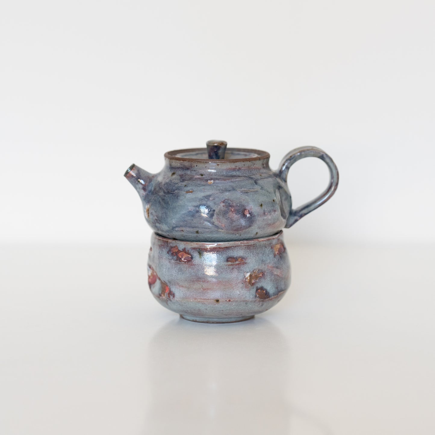 Shino Teapot and Teacup Set