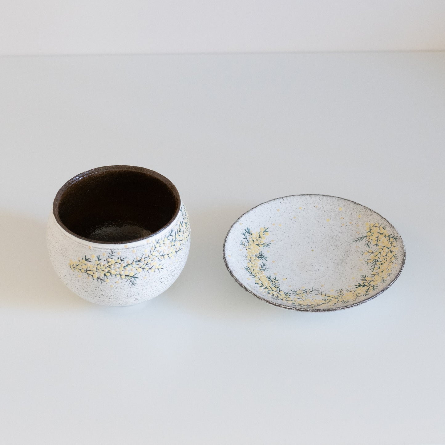 Flower Cup and Plate Set