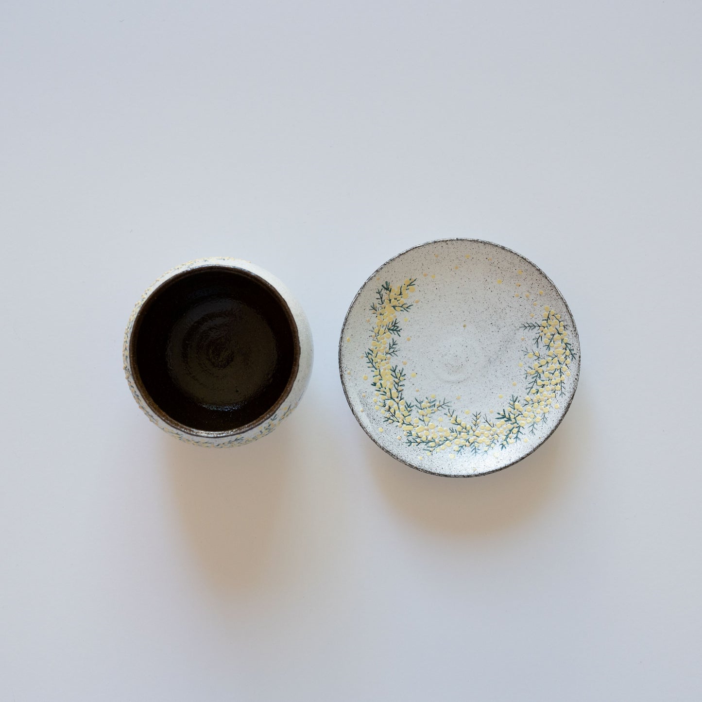 Flower Cup and Plate Set