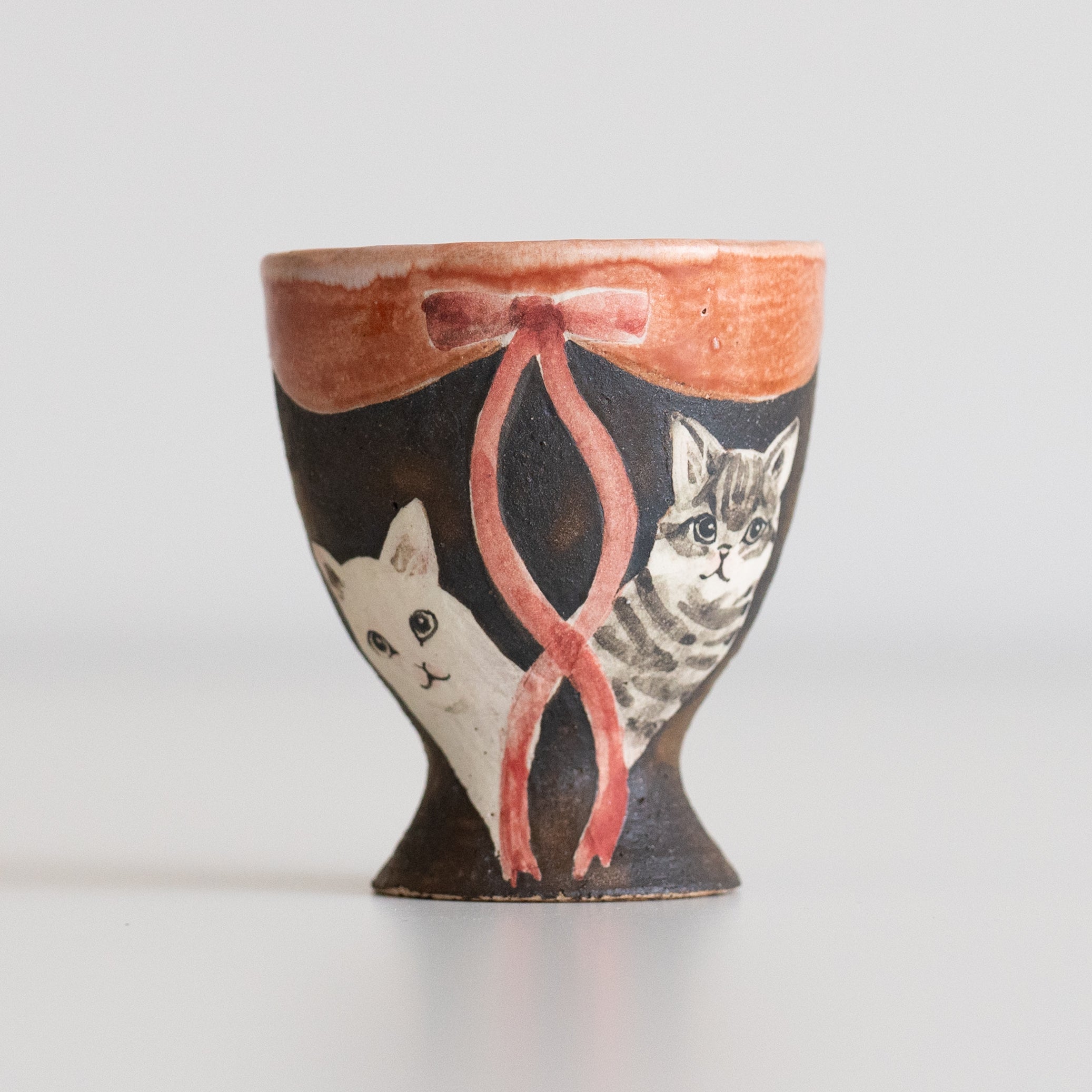 森安幸代 acne pottery studio 壁掛け一輪挿し 壁掛け花器 猫 【公式通販】