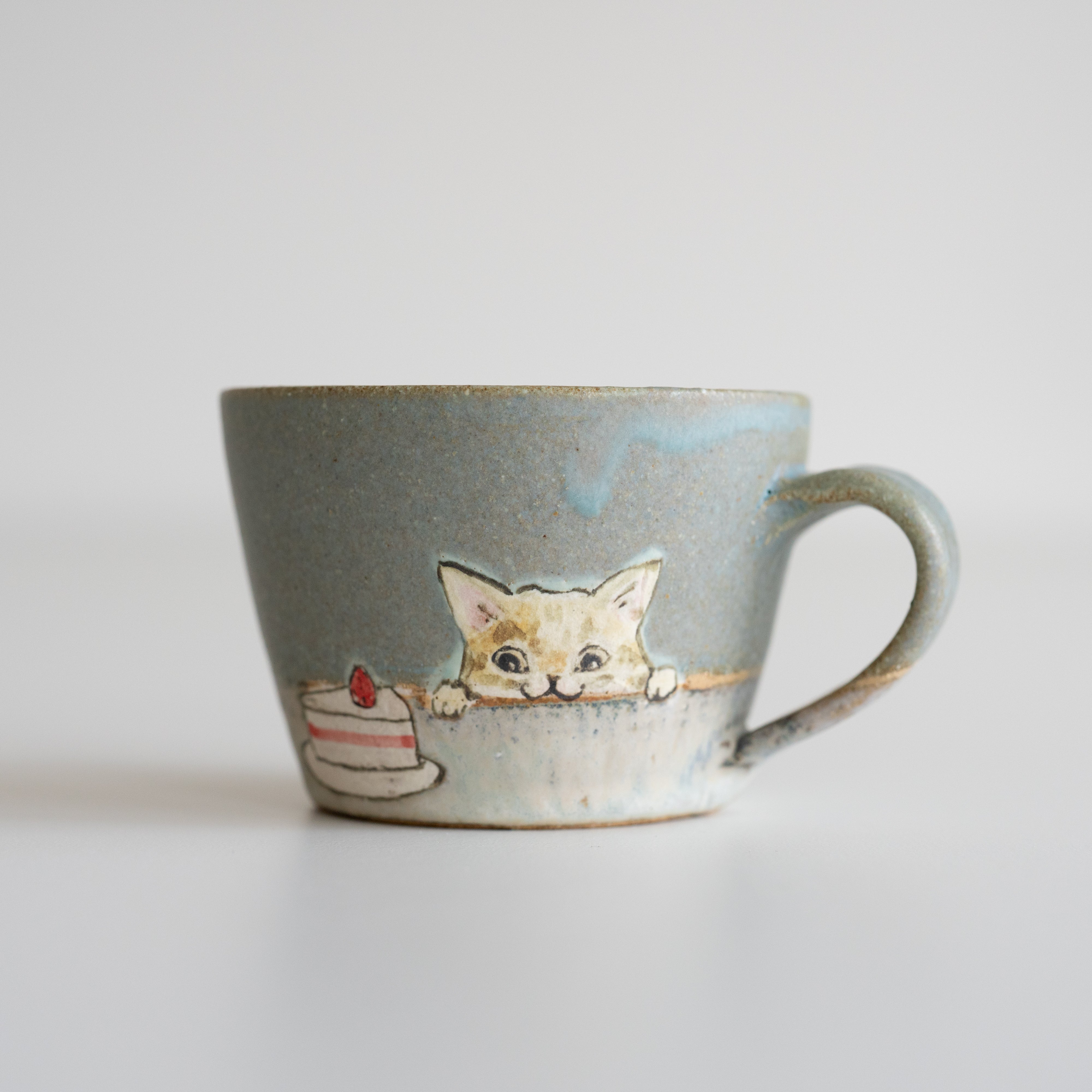 森安幸代 acne pottery studio 壁掛け一輪挿し 壁掛け花器 猫 【公式通販】