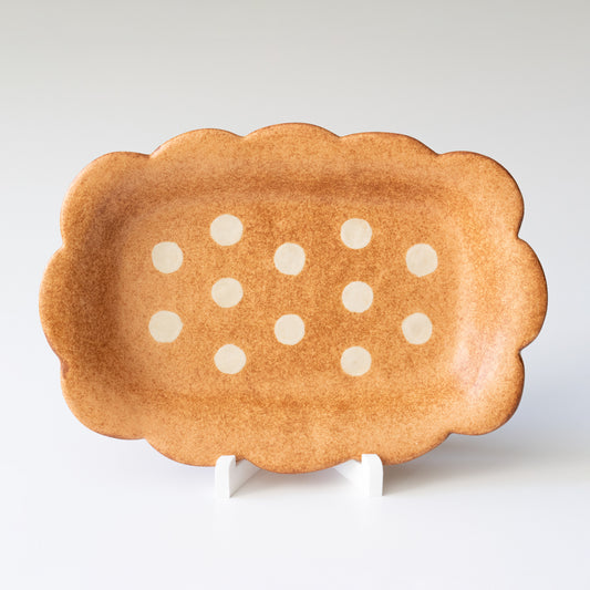 Caramel Biscuit Deep Plate